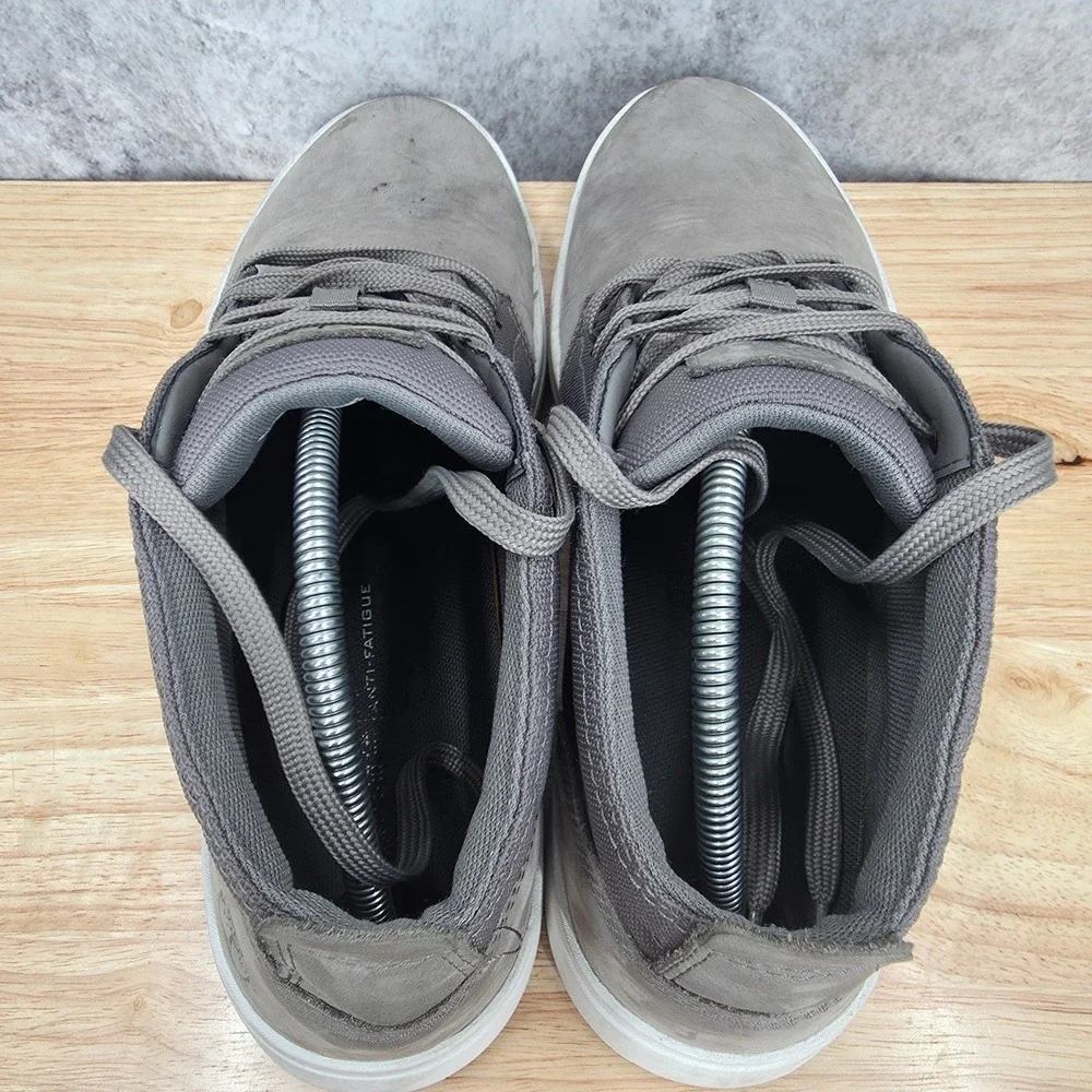 Timberland Davis Square Chukka Boots Mens 11.5 Gray Suede Lace Up Shoes A1SES*